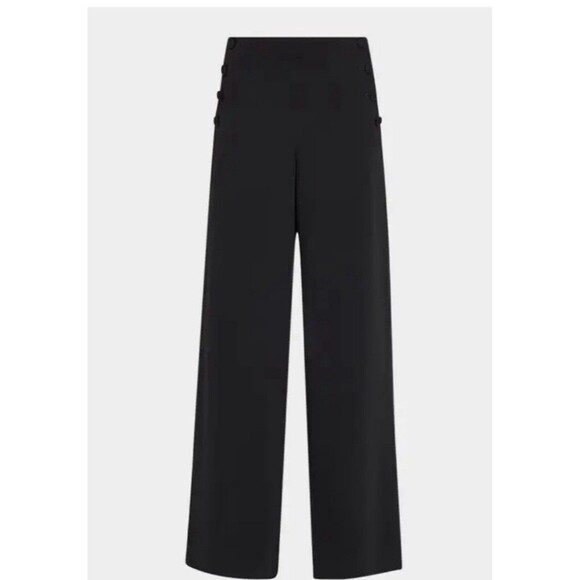 MAX MARA‎ Studio Rina Straight-Leg Sailor Pants M Black Career